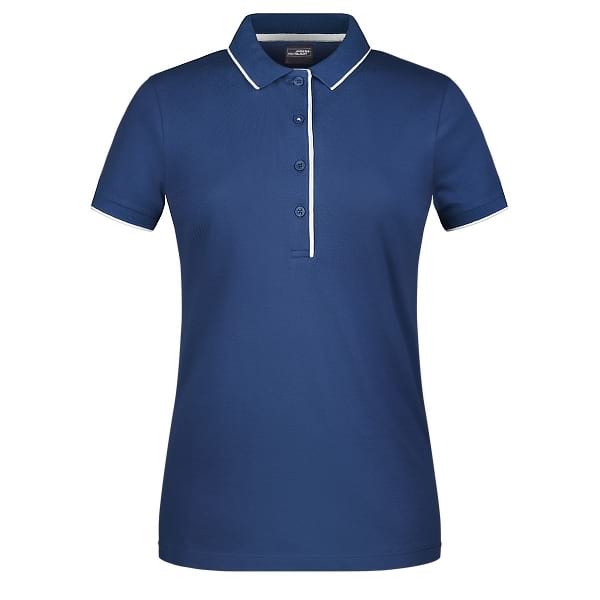 POLO-DONNA-STRIPE-Blu navy/Bianco